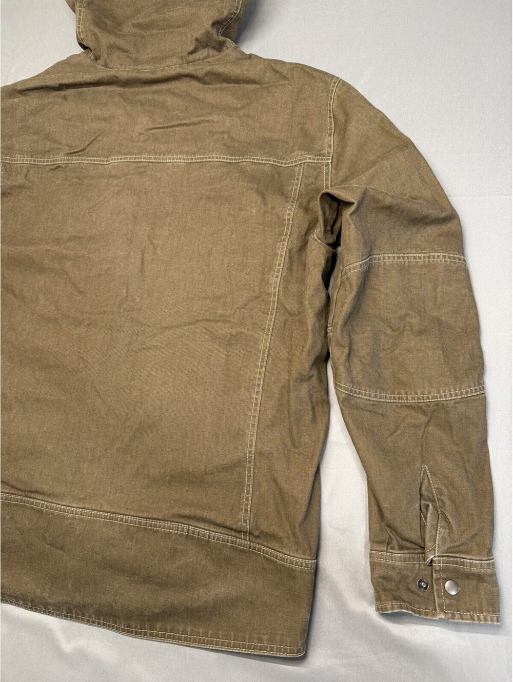 Kuhl The Law Fleece Lined Hoody Jacket Mens XL Brown Vintage Patina Dye Canvas - Picture 7 of 15